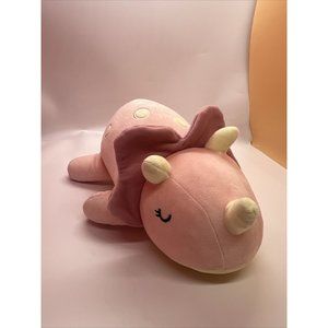 Miniso Life Plush Triceratops Sleeping Pink Stuffed Animal Pillow 14” New W/tag